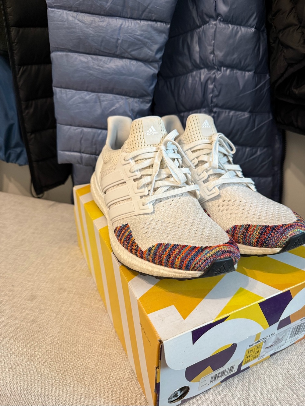 Adidas UltraBoost LTD Cream Multi Toe Men’s Size 10.5